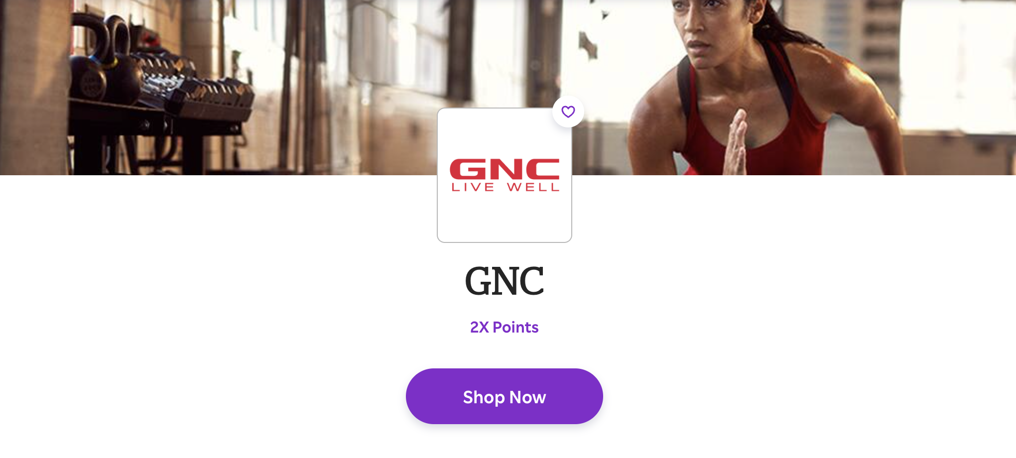 GNC on Rakuten: 2X Points, with a Shop Now button